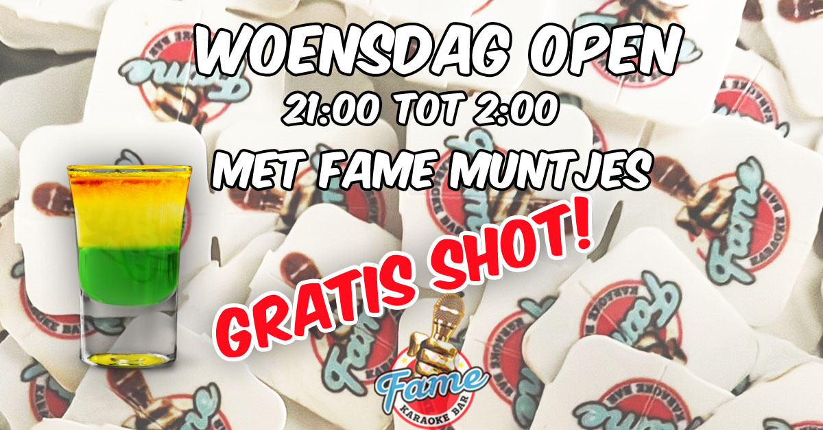 woensdag karoake open muntjes 